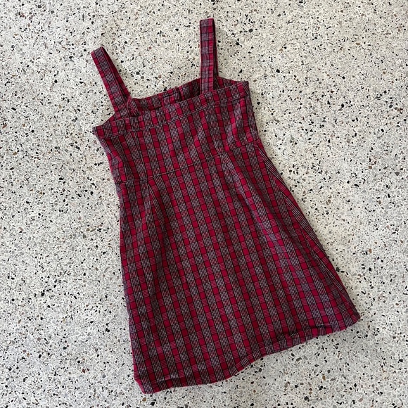 Hollister red plaid mini dress - Picture 5 of 5